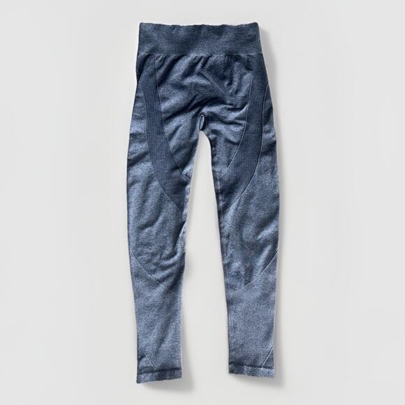 Lululemon Wunder Train Leggings Gray Ribbed Seamless High Waist Size XS - Picture 1 of 6